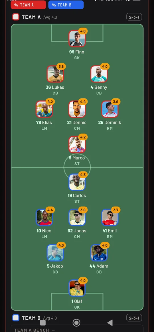 Lineup builder